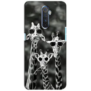 Силиконовый чехол с КАРТИНКАМИ лето для Realme X2 Pro (AlphaPrint) (Жирафы в очках)