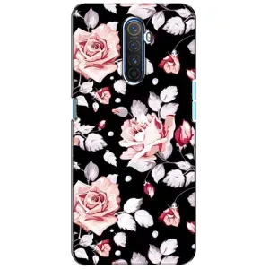 Чохли з квітами для Realme X2 Pro (VPrint) (Квіти на чорному)