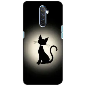 Чехол с принтом для Realme X2 Pro (AlphaPrint) Модные коты (Силуэт котика)