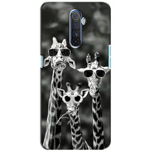Силиконовый чехол с КАРТИНКАМИ лето для Realme X2 Pro (AlphaPrint) (Жирафы в очках)
