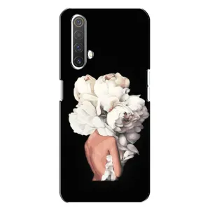 Чехлы (ART) Цветы на Realme X3 (VPrint) (Белые цветы)