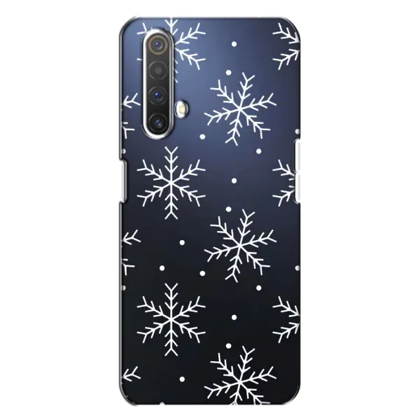 Чехол с принтом «Белые снежинки» для Realme X3
