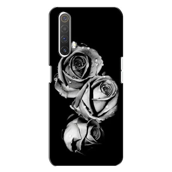 Чехол с принтом «Черная роза» для Realme X3