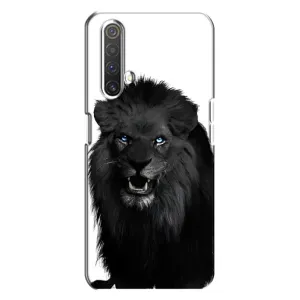 Чехлы с картинками животных Realme X3 (Черный ЛЕВ)
