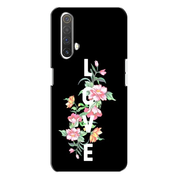 Чехол с принтом «Цветы LOVE» для Realme X3