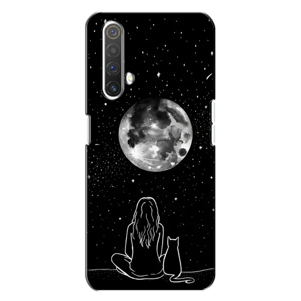 Чохол з принтом «Дівчина з котом» для Realme X3