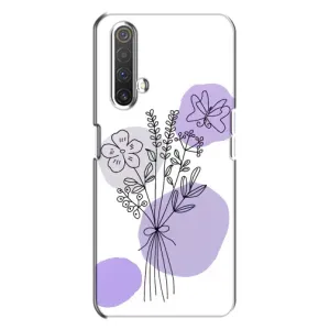 Чехол с принтом «Букет фиолетовая абстракция» для Realme X3