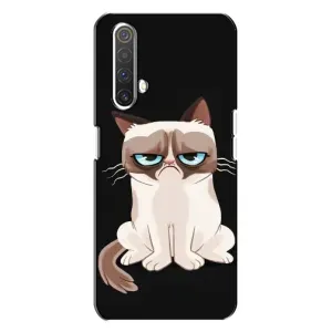 Чехол с принтом для Realme X3 (AlphaPrint) Модные коты (Грустный кот)