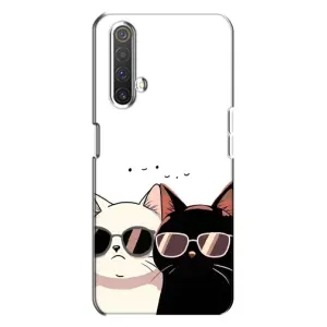 Чехол с рисунком кот на Realme X3 (Коты в очках)