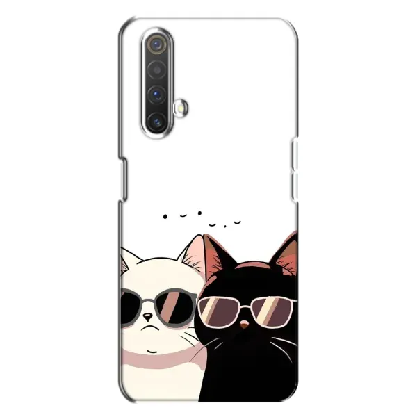 Чохол з принтом «Коти в окулярах» для Realme X3
