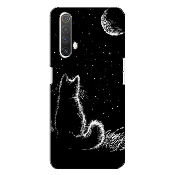 Чехол с принтом «Котик и луна» для Realme X3 Чехол с принтом «Котик и луна» для Realme X3
