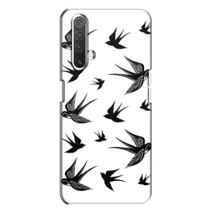 Чехол с птицами на Realme X3 (VPrint) (Ласточки)
