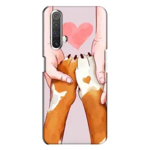 Чехлы с собаками для Realme X3 (VPrint) (Любовь к собакам)