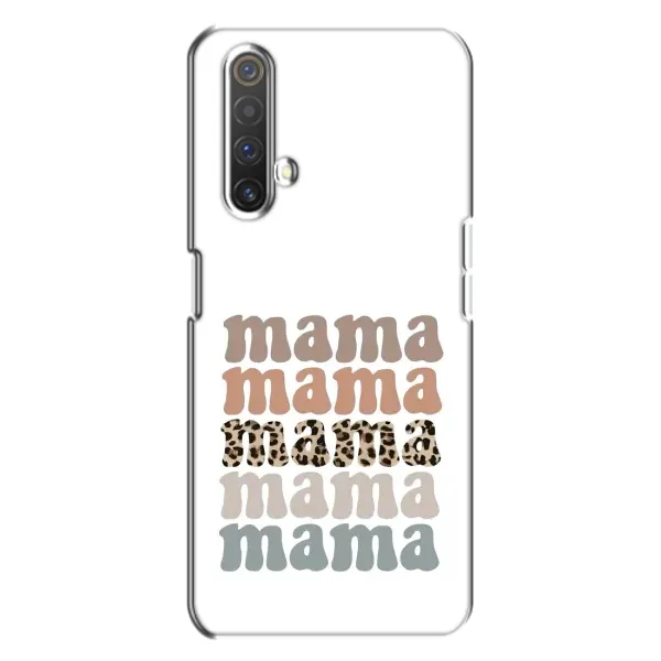 Чехол с принтом «Текстовый коллаж мама» для Realme X3
