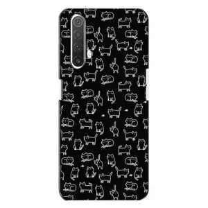 Чехол с принтом для Realme X3 (AlphaPrint) Модные коты (Меленькие котики)