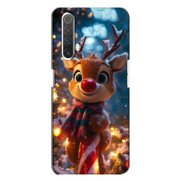 Чехол с принтом «Олень с шарфом» для Realme X3