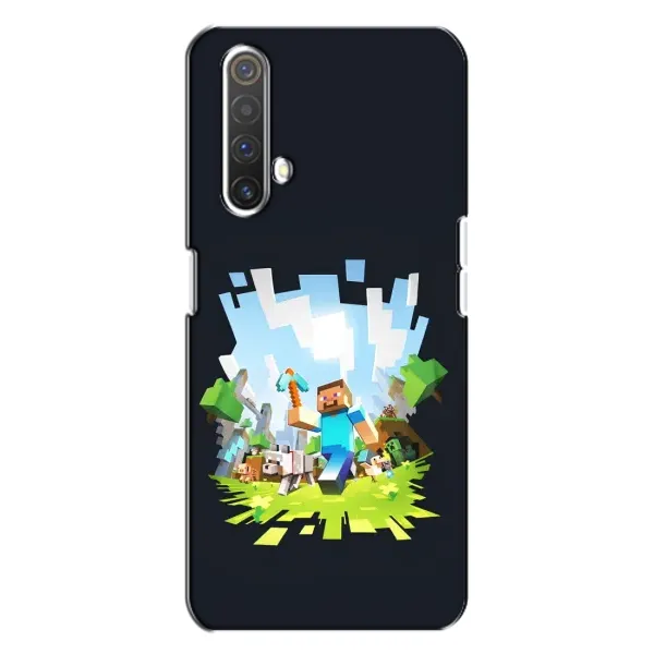 Чехол с принтом «персонажи Minecraft» для Realme X3