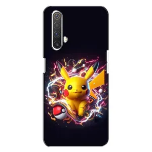 Чехол с Пикачу на Realme X3 (Пикачу с мячом)