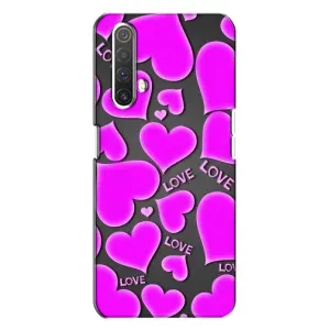 Чехлы для любимой на Реалми Х3 (VPrint) (Pink hearts)
