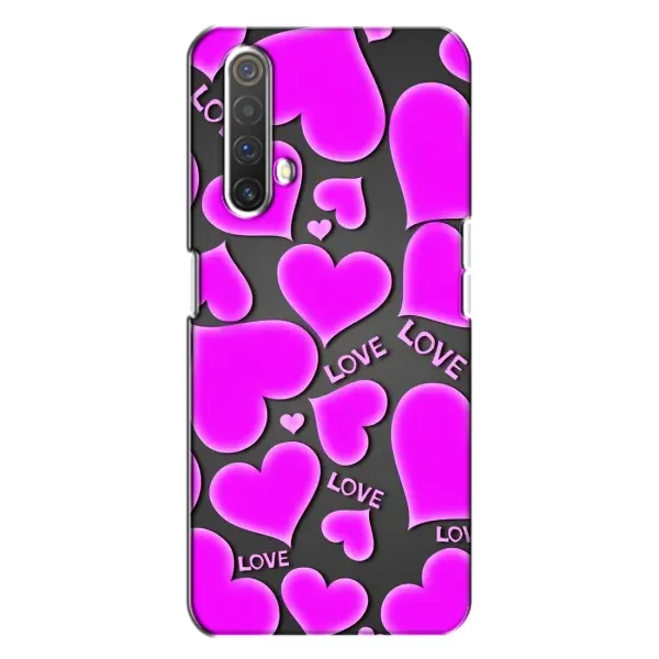 Чехол с принтом «Pink hearts» для Realme X3