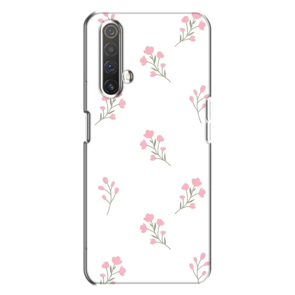 Чехол с принтом «Розовые цветы» для Realme X3
