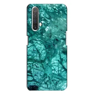 Мраморный чехол на Realme X3 (VPrint) (Зеленый мрамор)