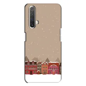 Новогодние, Праздничные Чехлы для Realme X3 - 2024 год (Зимний город)