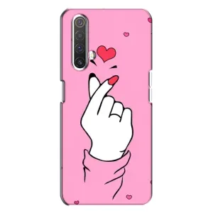 Чехол с принтом для Realme X3 (AlphaPrint - Знак сердечка) (Знак Love)