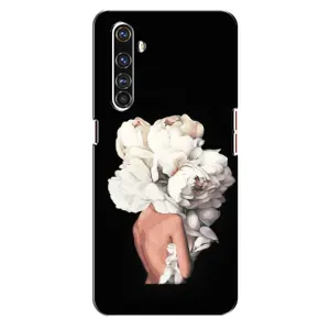 Чехлы (ART) Цветы на Realme X50 Pro (VPrint) (Білі квіти)