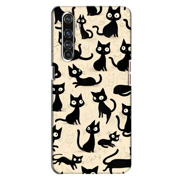 Чохол з принтом «Чорні коти» для Realme X50 Pro Чохол з принтом «Чорні коти» для Realme X50 Pro