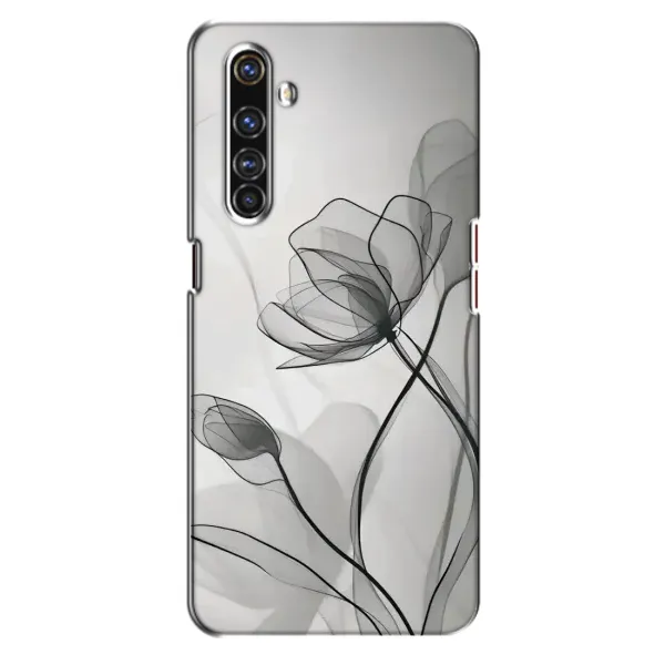 Чохол з принтом «Чорні квіти» для Realme X50 Pro