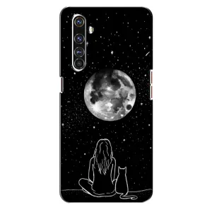 Чохол з малюнком кіт на Realme X50 Pro (Дівчина з котом)