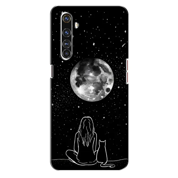 Чохол з принтом «Дівчина з котом» для Realme X50 Pro Чохол з принтом «Дівчина з котом» для Realme X50 Pro