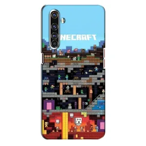Чехол Майнкрафт на Realme X50 Pro (AlphaPrint) Minecraft (фон Minecraft)