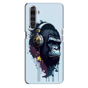 Чохол з Мавпами Realme X50 Pro - (AlphaPrint) (Горила в навушниках)