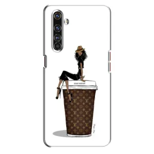 Чехлы Луи Витон для Realme X50 Pro (AlphaPrint - LOUIS VUITTON) (кофе LOUIS VUITTON)
