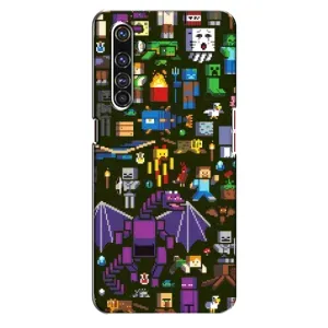 Чехол Майнкрафт на Realme X50 Pro (AlphaPrint) Minecraft (Коллаж Майнкрафт)