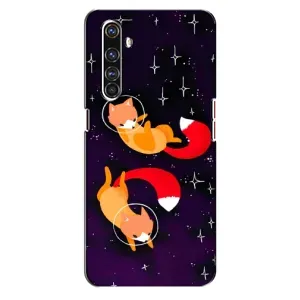 Чохли з картинкою Лисичка для Realme X50 Pro (VPrint) (Лисички космонавти)