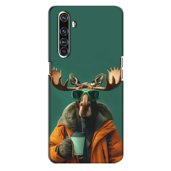 Чехол с принтом «Лось с кофе» для Realme X50 Pro