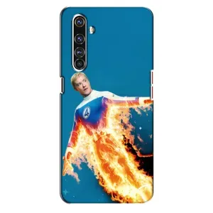 Чехол с принтом Фантастическая четверка для Realme X50 Pro (Человек-факел в огне)