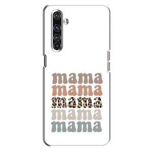 Чехлы для мамы на Realme X50 Pro (Текстовый коллаж мама)