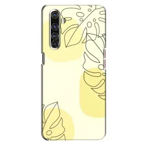Силиконовый чехол с принтом в цветах на Realme X50 Pro