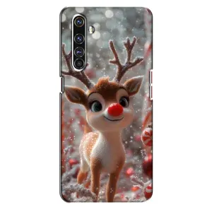 Яскравий чохол для Realme X50 Pro з Зимові Оленята
