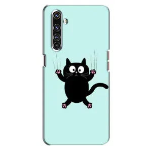 Чохол з принтом для Realme X50 Pro (AlphaPrint) Модні коти (Падаючий кіт)