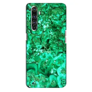 Мраморний чехол на Realme X50 Pro (VPrint) (Салатовий Мрамор)