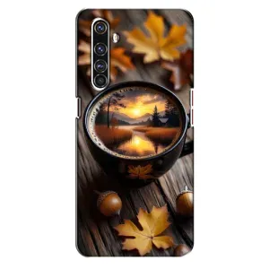 Чохол з унікальним дизайном 'Осінь з кавою' для Realme X50 Pro (Темна кава)