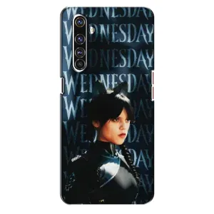 Чехлы Венсдей на Realme X50 Pro Уэнсдей (AlphaPrint) (Уэнздей кошка)
