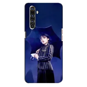 Чехлы Венсдей на Realme X50 Pro Уэнсдей (AlphaPrint) (Уэнздей с зонтом)