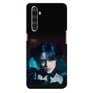 Чехлы Венсдей на Realme X50 Pro Уэнсдей (AlphaPrint) (взгляд Уэнздей)