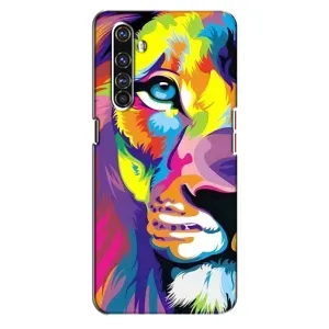 Чохол з картинкою ЛЕВ для Realme X50 Pro (VPrint) (Яскравий Лев)